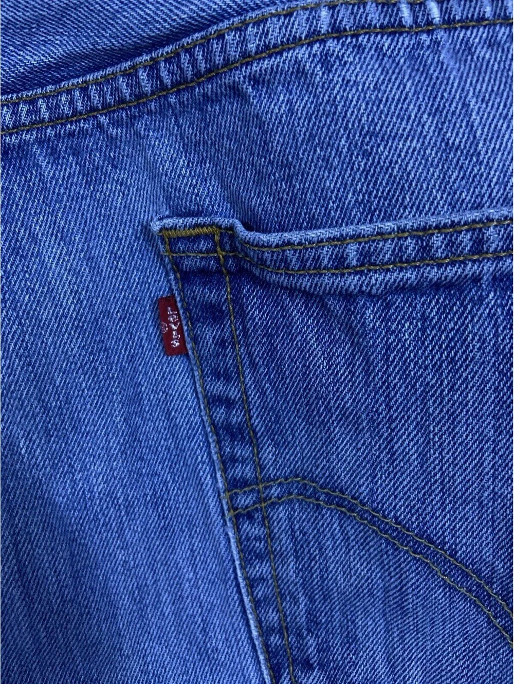 Vtg Levis 501 Jeans Mens 40x31  Blue Light Wash Natural Fade Distressed Egypt